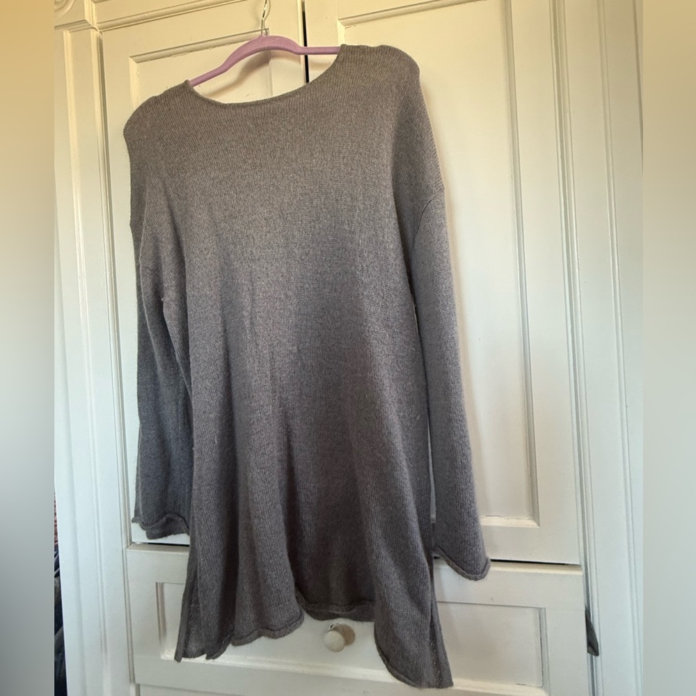 Eileen Fisher Gray Long Sleeve Sweater Size L